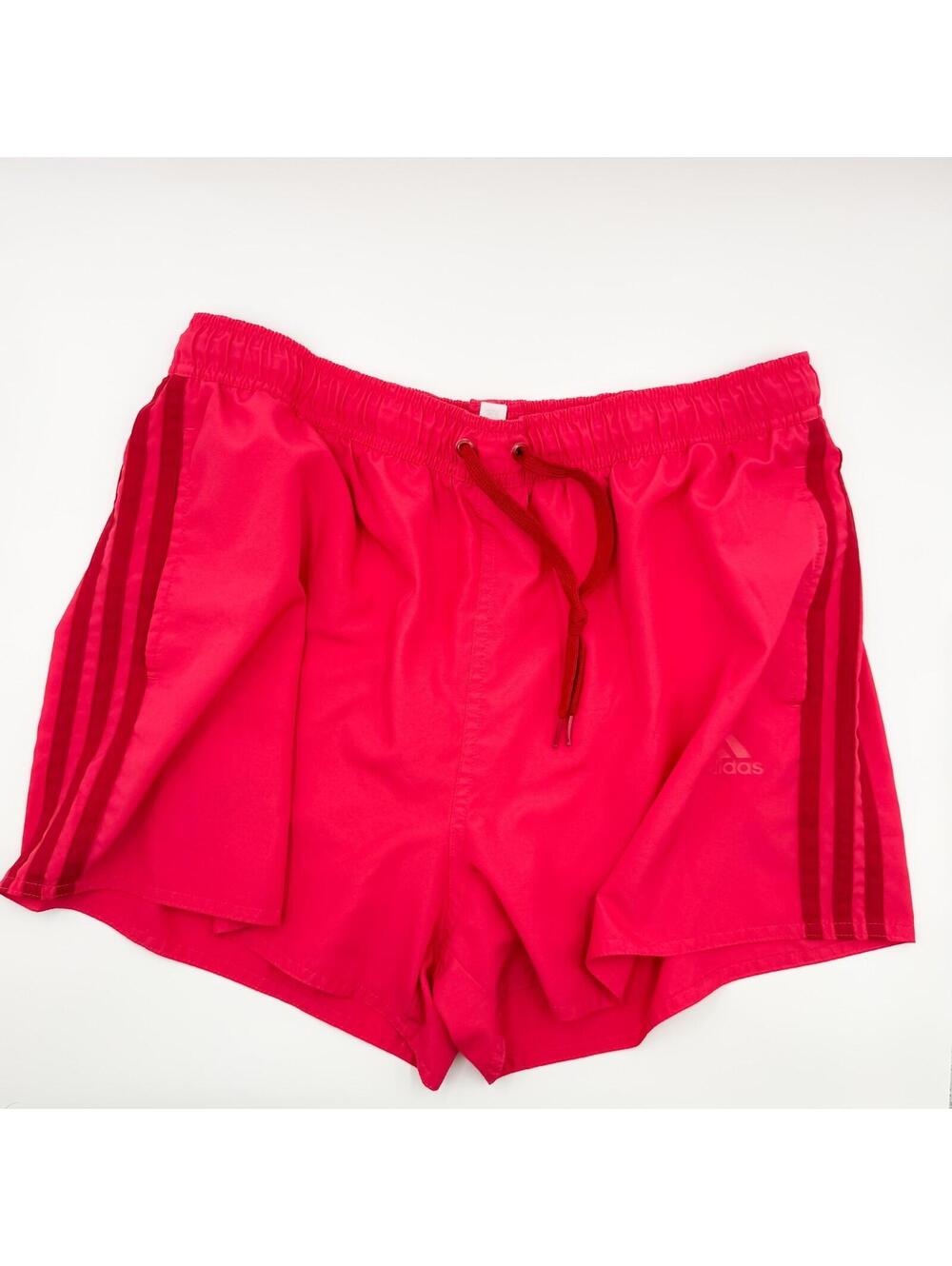 adidas Classic 3-Stripes Swim Shorts Hot Pink Red Athleisure Swimwear Men’s XL
